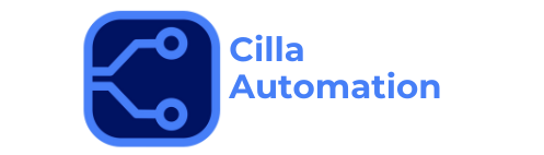 "Logo integrale di Cilla automation azienda di esperti in domotica, programmazione, automazione di impianti"